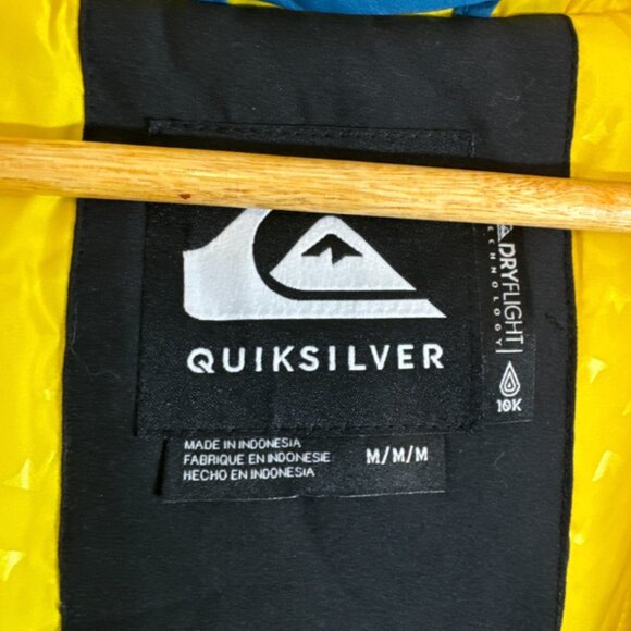 NWT Quiksilver Men's Lyon Blue Benzal Printed Jacket Dry Flight Highline 10K M - Picture 6 of 11
